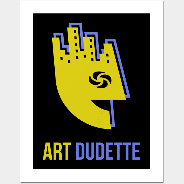 Art Dudette In Yellow And Blue Wall Art by yourartdude